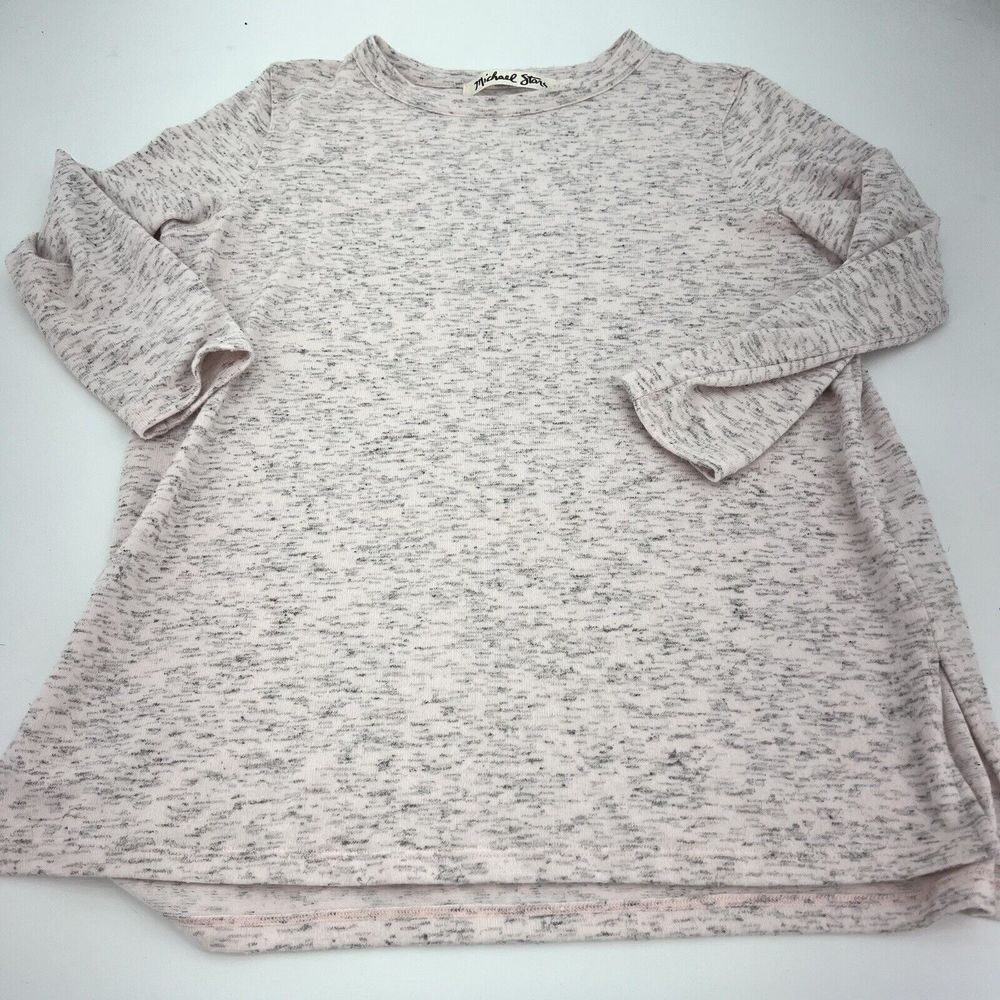 Michael Stars Heathered Pink Long Sleeve Top Size Small